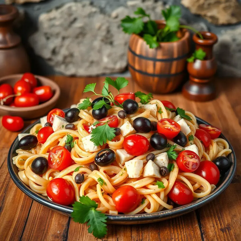 Mediterranean Dish: Greek Pasta Salad Ingredients