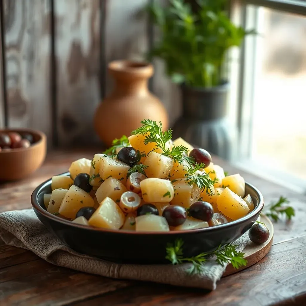 Mediterranean Dish: Greek Potato Salad Ingredients and Instructions