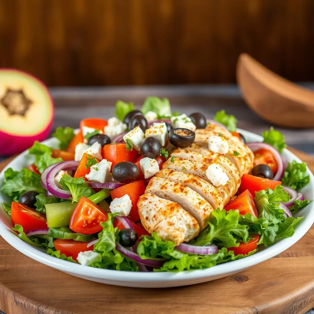 Ultimate Mediterranean Greek Salad with Chicken