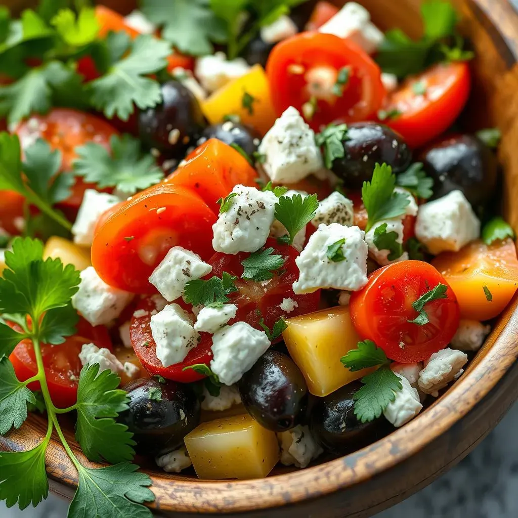 Ultimate Mediterranean Greek Salad with Cilantro