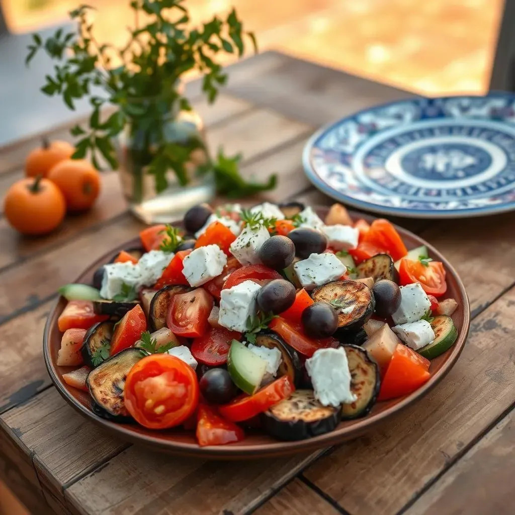 Mediterranean Greek Salad with Eggplant: A Flavorful Twist