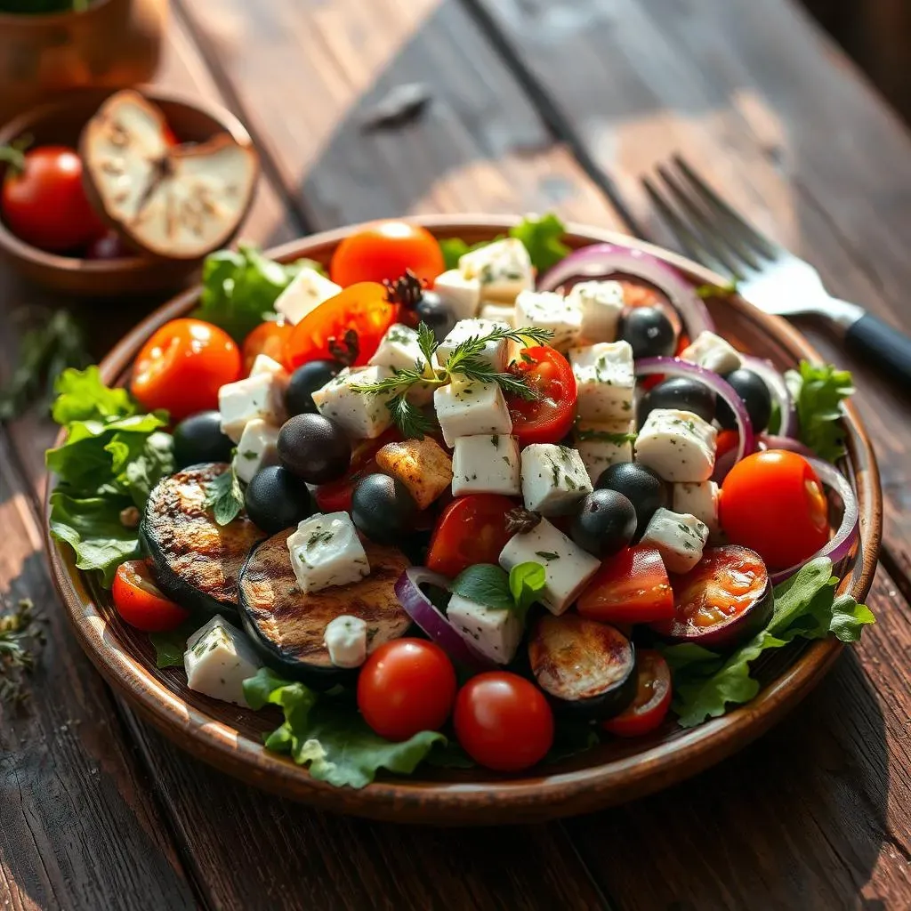 Mediterranean Greek Salad with Eggplant: Variations and Serving Suggestions