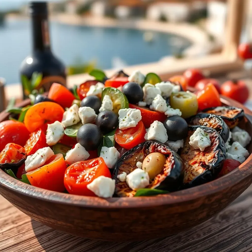 Ultimate Mediterranean Greek Salad with Eggplant