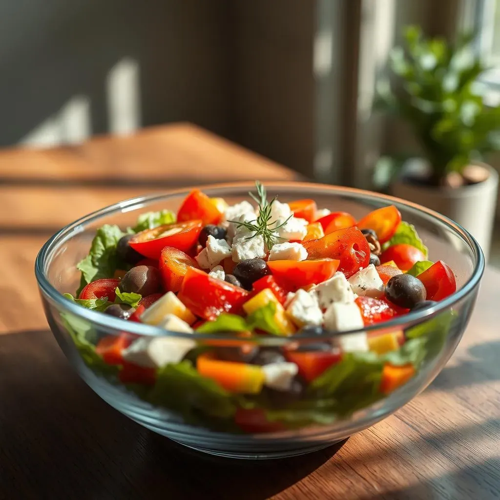 Ultimate Mediterranean Greek Salad with Roasted Red Peppers