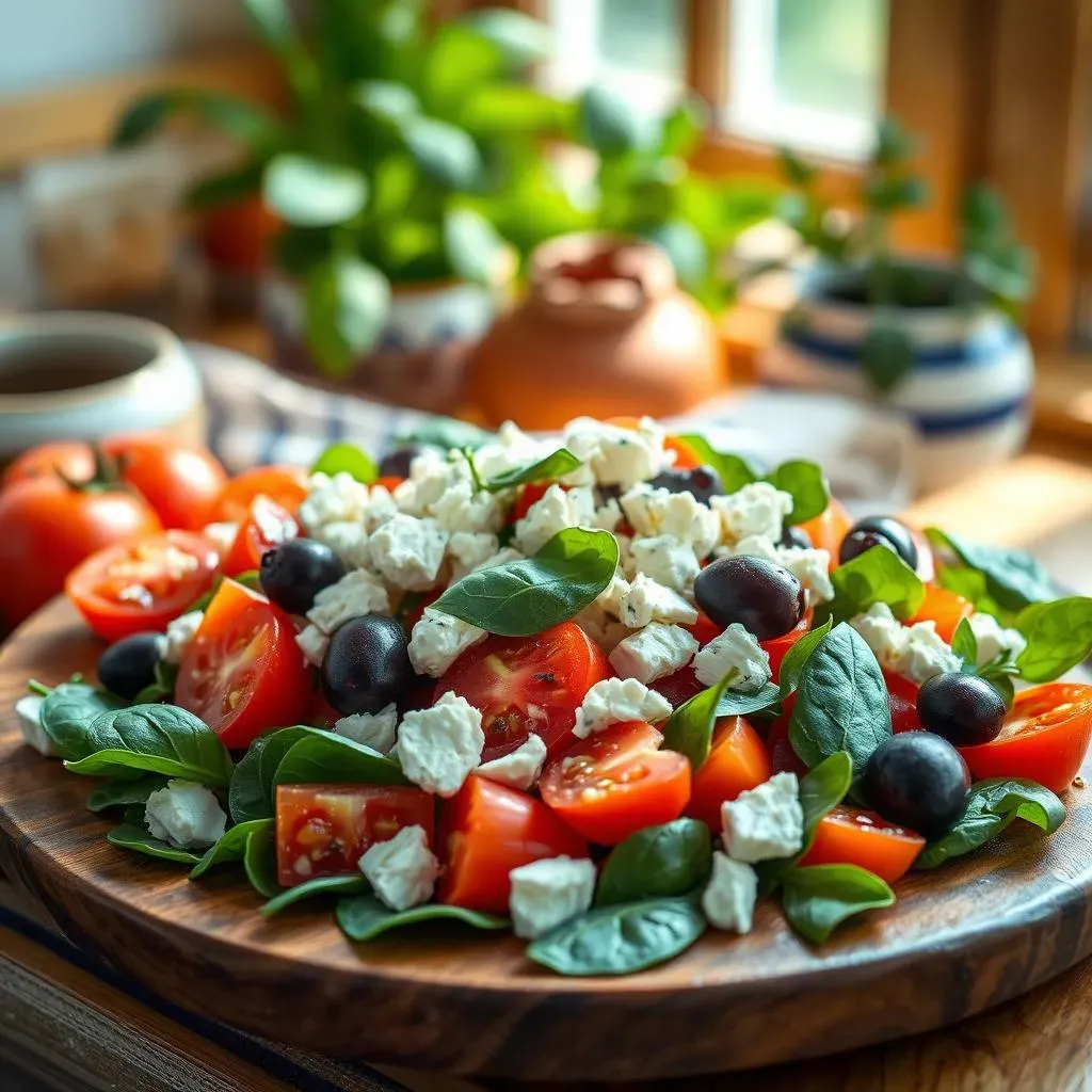 Ultimate Mediterranean Greek Salad with Spinach