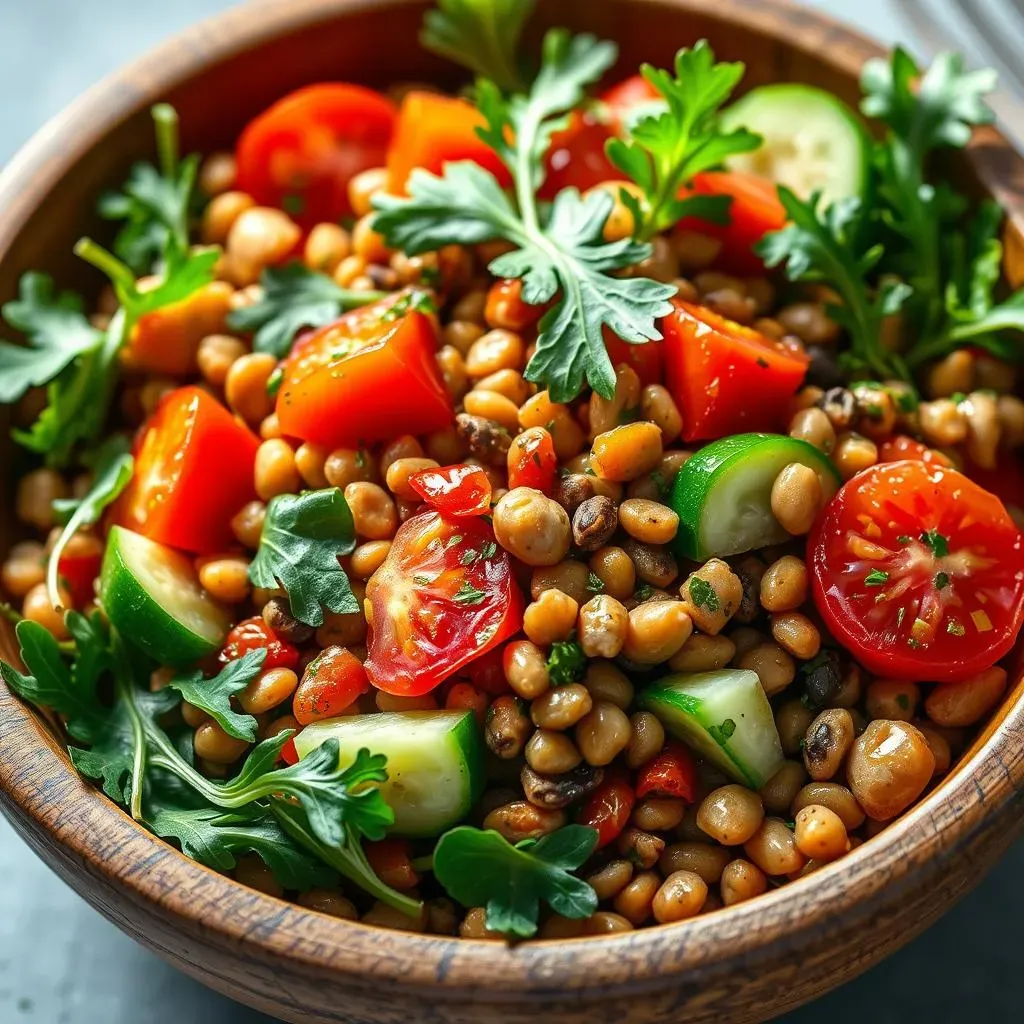 Amazing Mediterranean Lentil Salad with Arugula Recipe