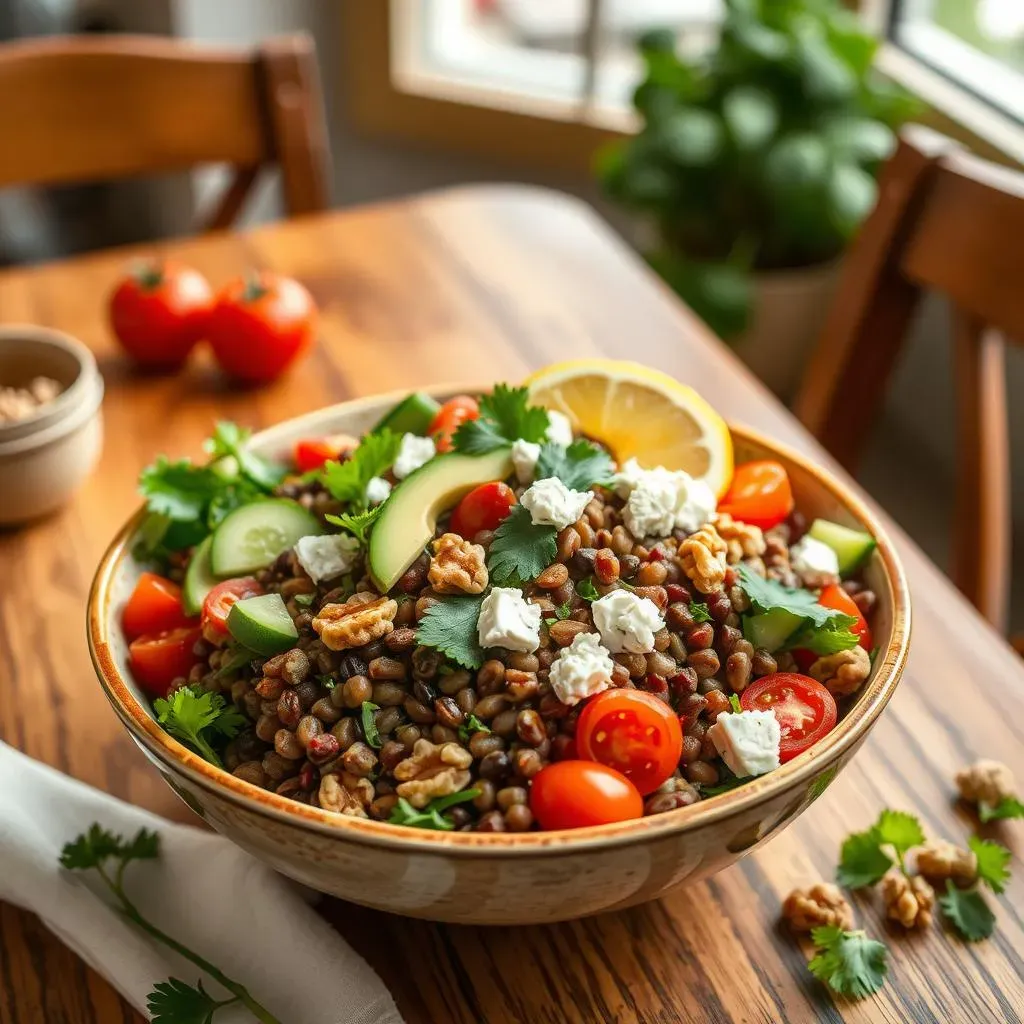 Ultimate Mediterranean lentil salad with lemon dressing