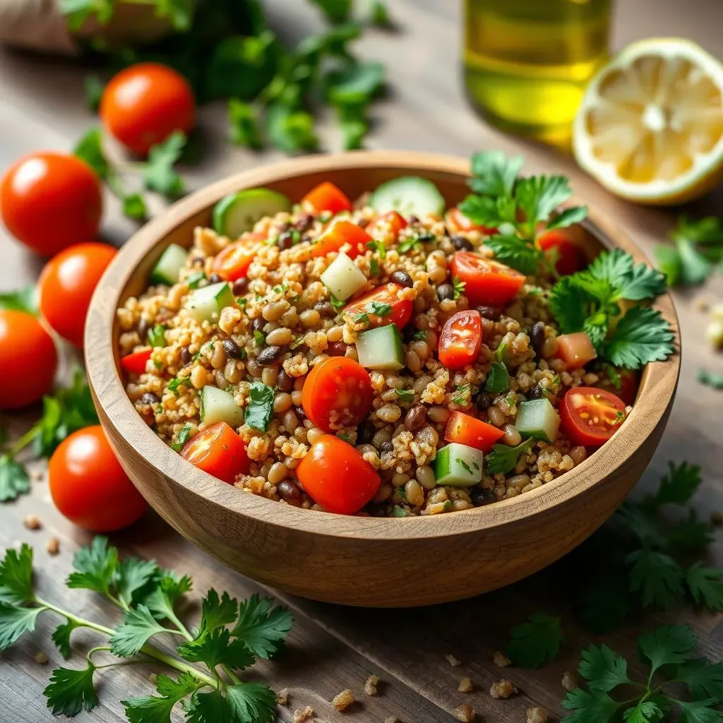 Mediterranean Lentil Salad with Quinoa Recipe