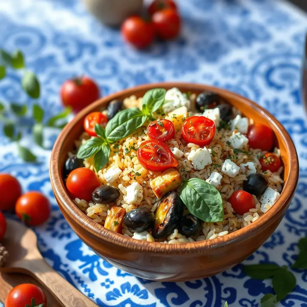 Amazing Mediterranean orzo salad with eggplant recipe