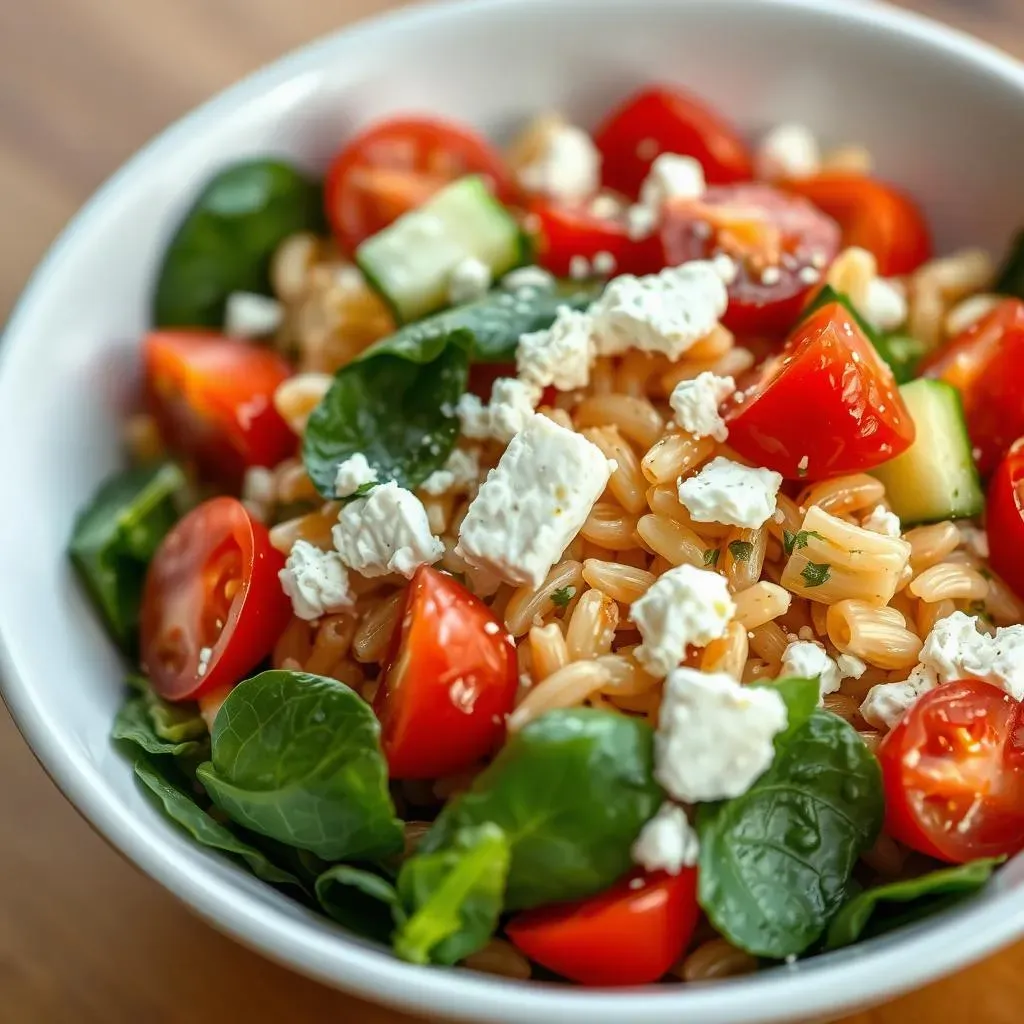 Ultimate Mediterranean Orzo Salad with Spinach