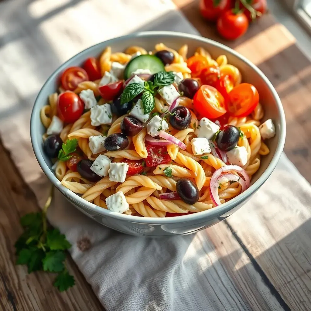 Easy Mediterranean pasta salad recipe: A Quick & Delicious Meal