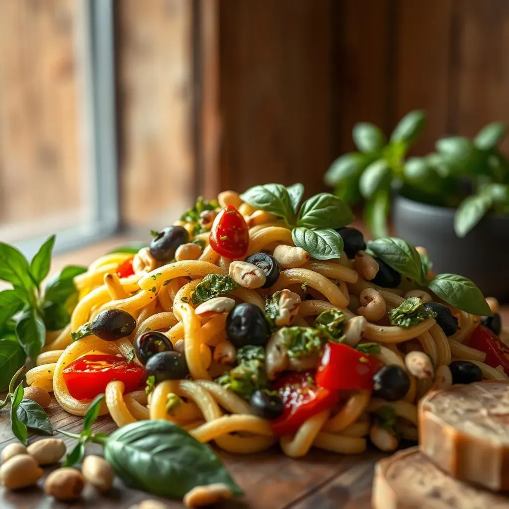 Mediterranean Pasta Salad with Nuts: Ingredients and Instructions