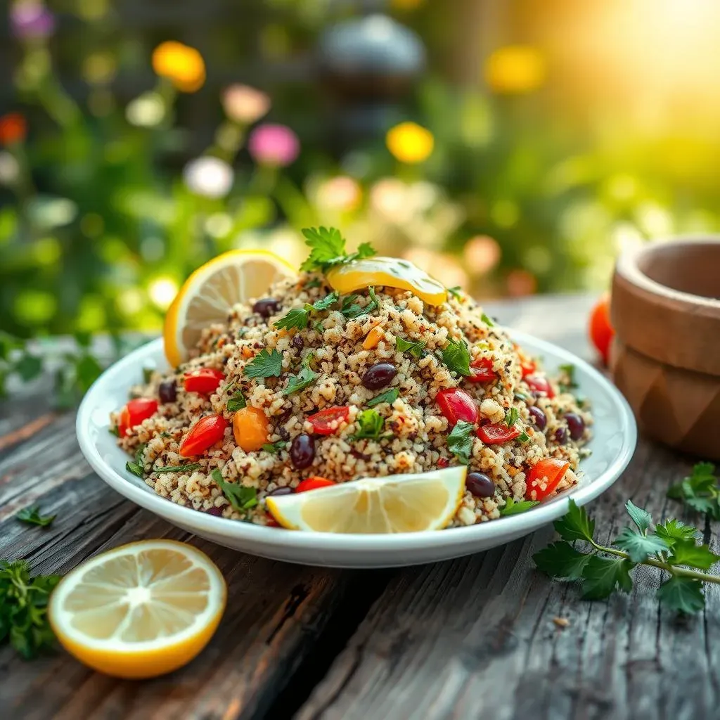 Amazing Mediterranean Quinoa Salad with Lemon Dressing