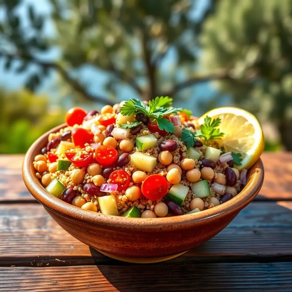 Ultimate Mediterranean Three Bean Quinoa Salad Recipe
