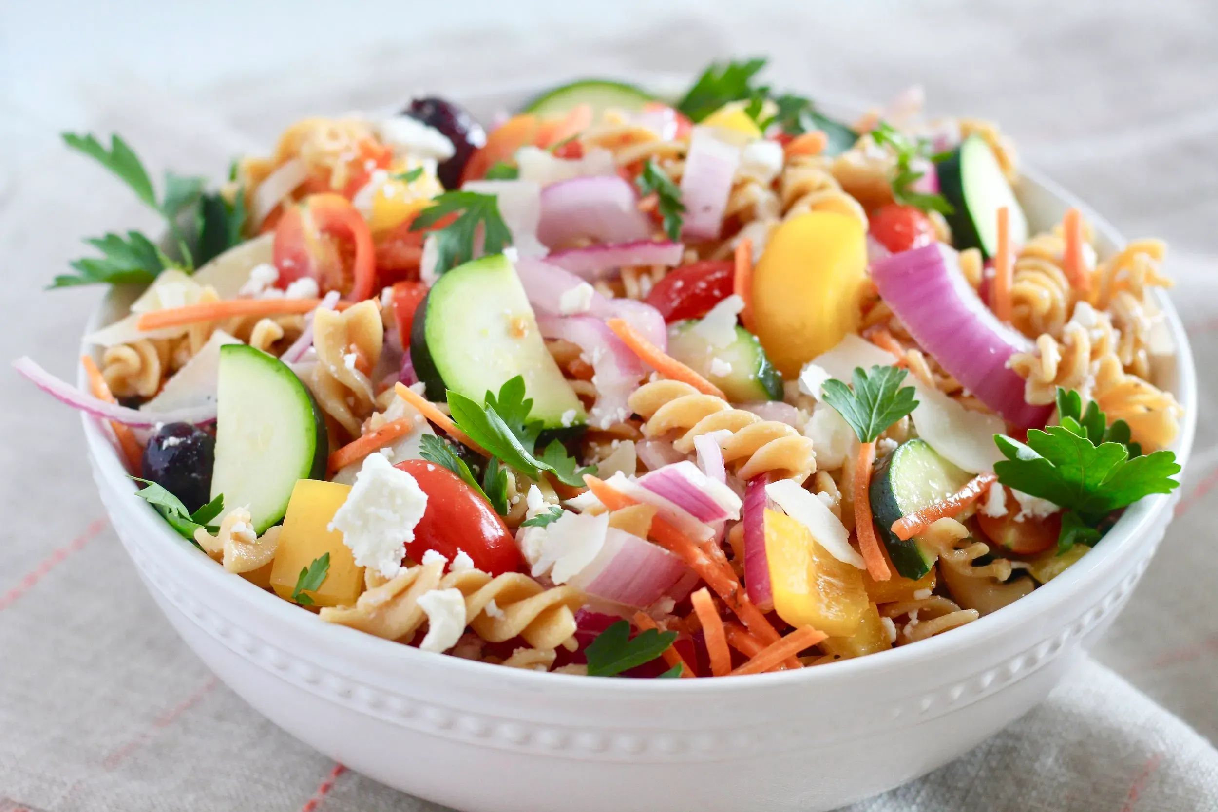 Quick & Easy Mediterranean Vegetable Pasta Salad