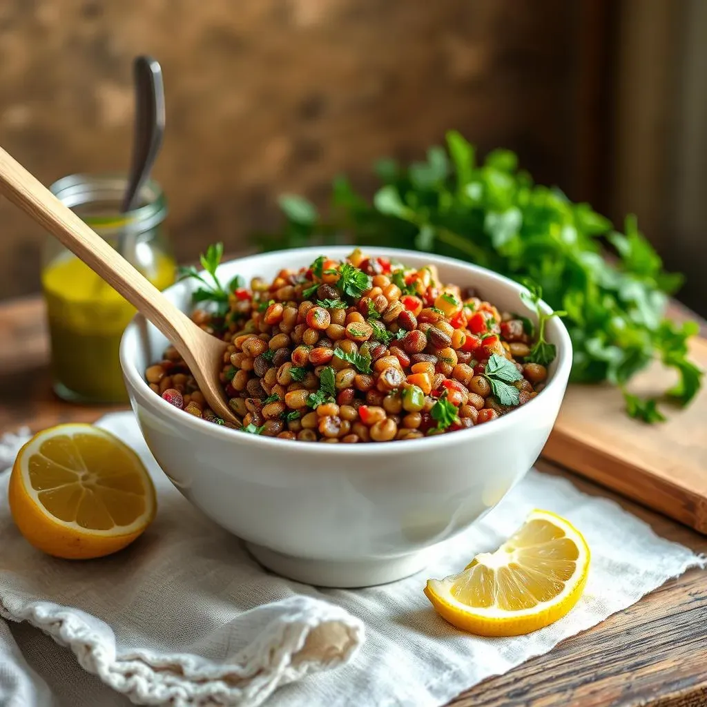 My Secret Ingredient: The Dressing for Mediterranean Lentil Salad