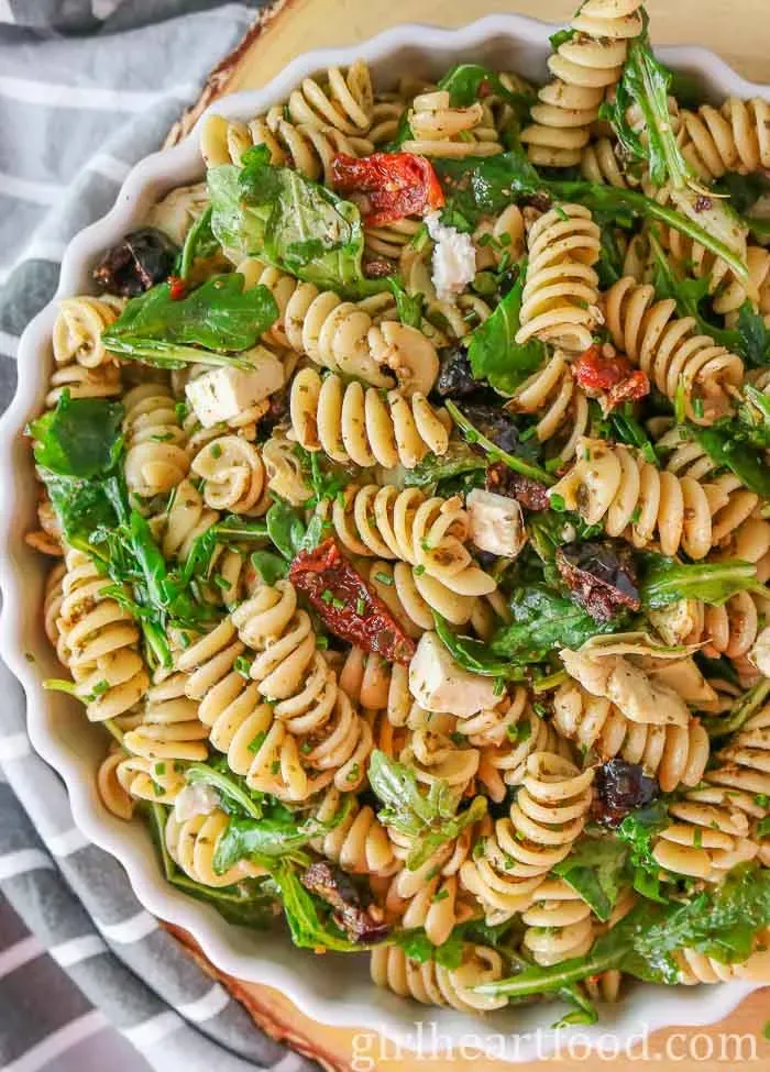 Sensational Pesto Mediterranean Pasta Salad Recipe