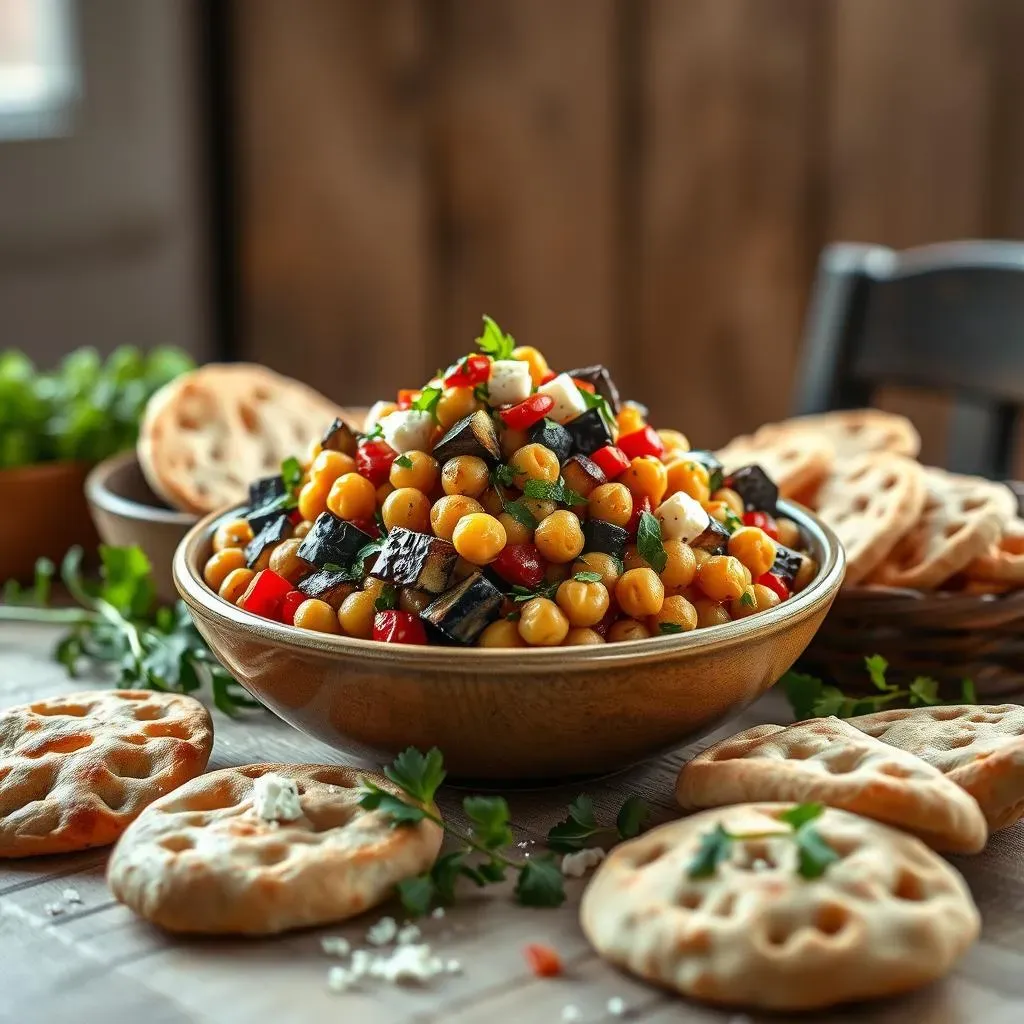 Serving and Enjoying Your Mediterranean Chickpea and Eggplant Salad