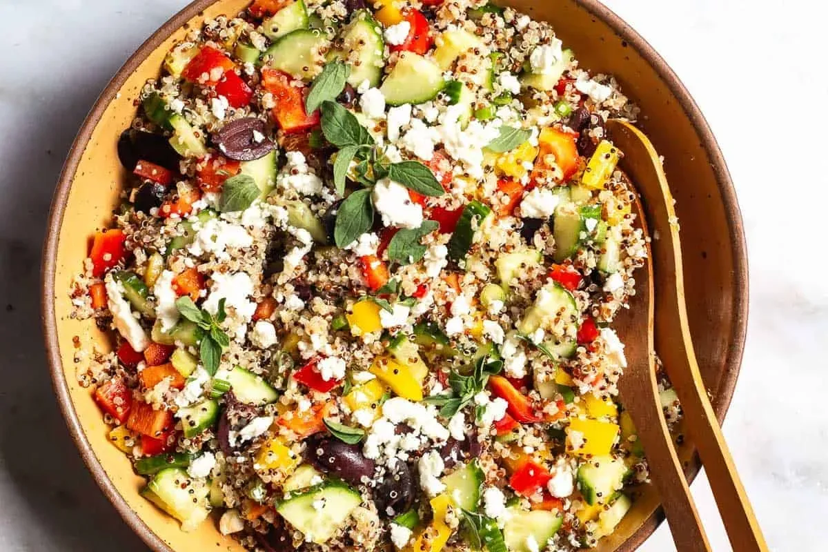 Serving and Enjoying Your Mediterranean Quinoa Salad Creation