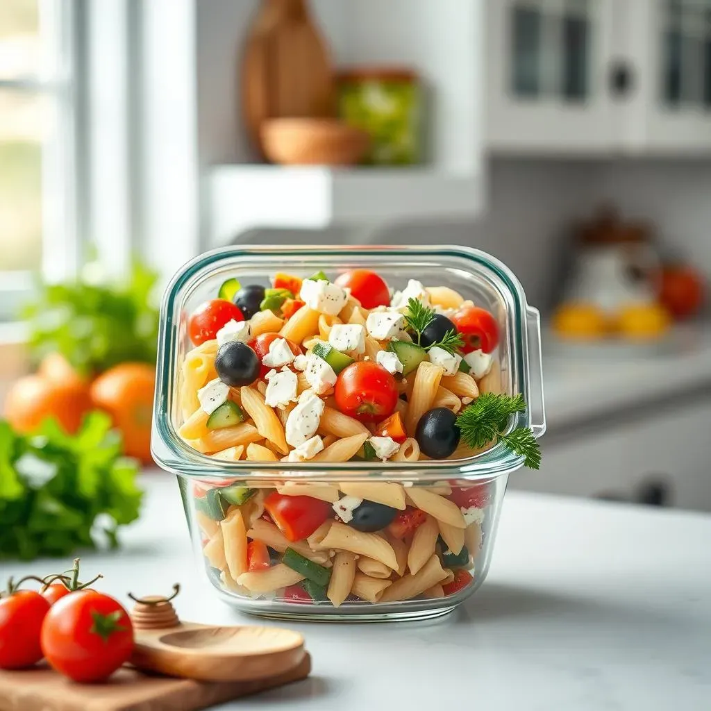 Serving and Storing Your Easy Mediterranean Pasta Salad