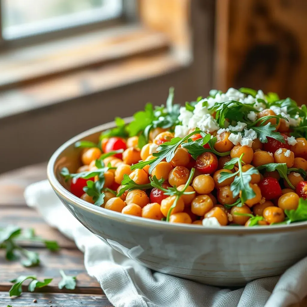 Serving and Storing Your Mediterranean Chickpea Salad with Arugula