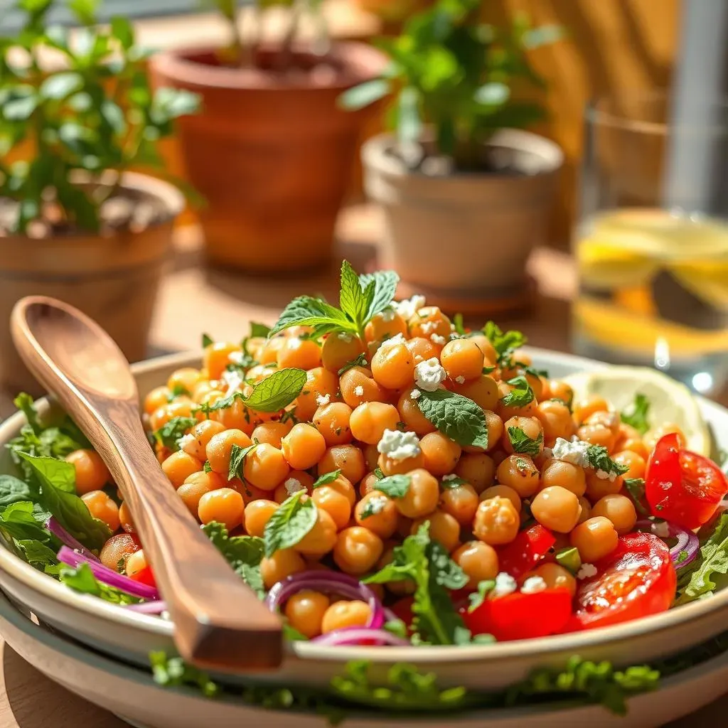 Serving and Storing Your Mediterranean Chickpea Salad with Mint