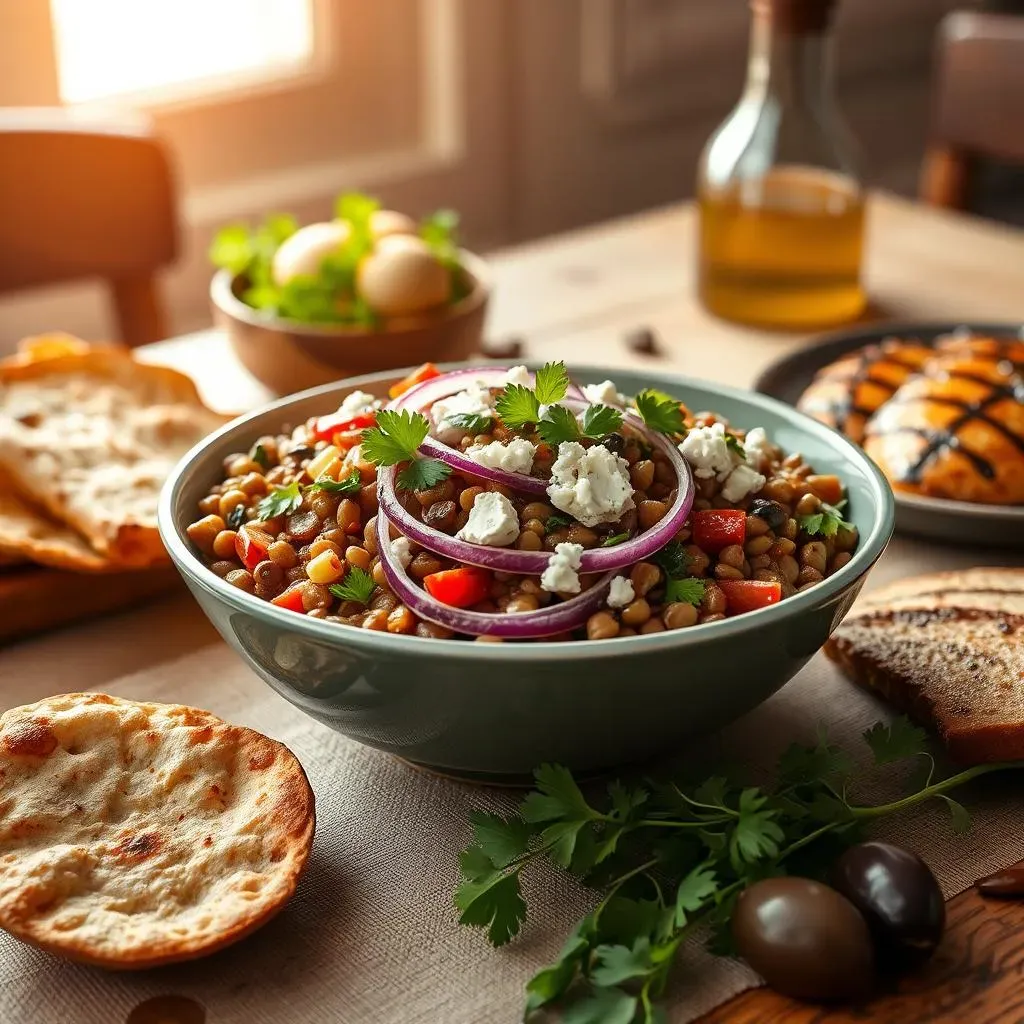 Serving and Storing Your Mediterranean Lentil Salad with Red Onion