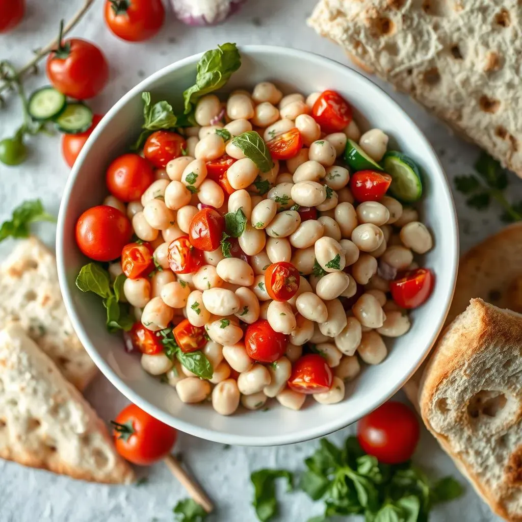 Serving Suggestions & Enjoying Your Mediterranean White Bean Salad