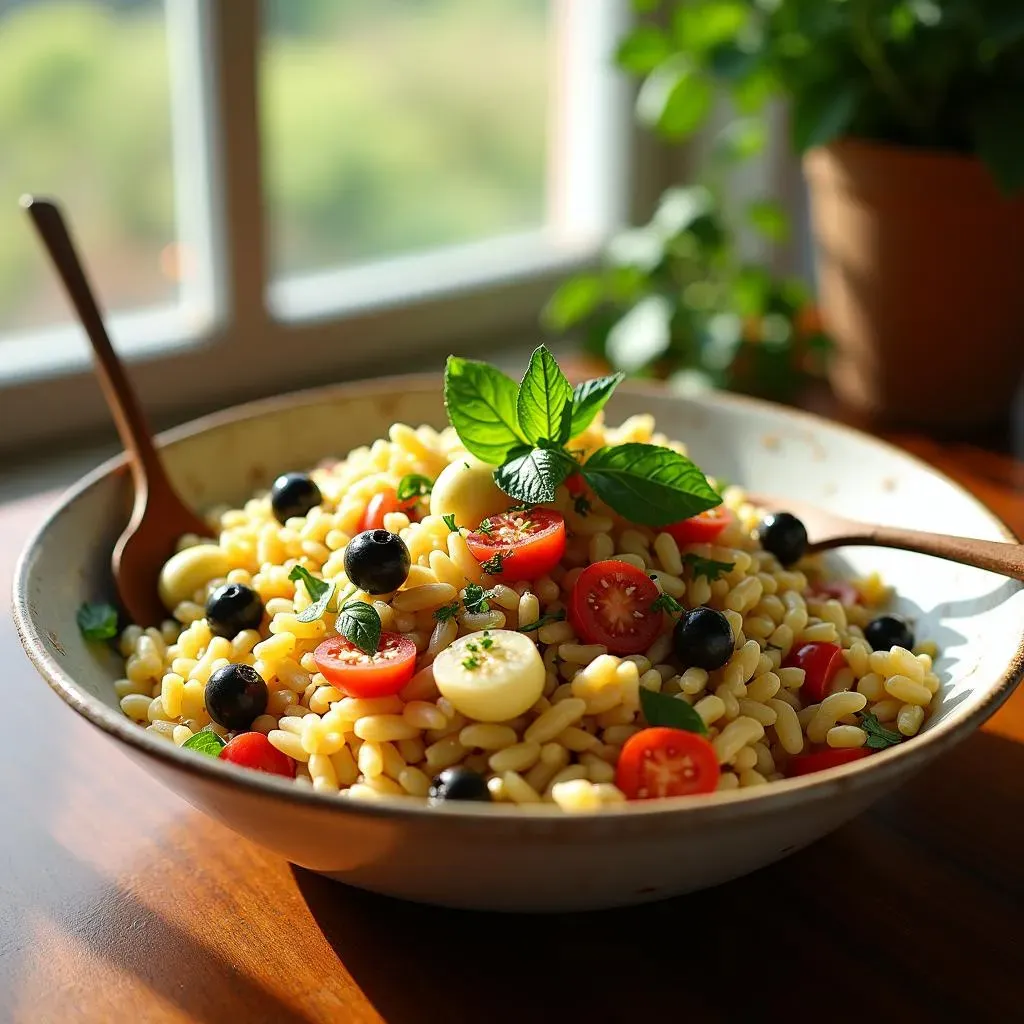 Serving Suggestions, Variations, and Nutritional Information for Mediterranean Orzo Salad