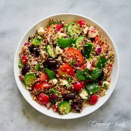 Serving Your Mediterranean Quinoa Salad