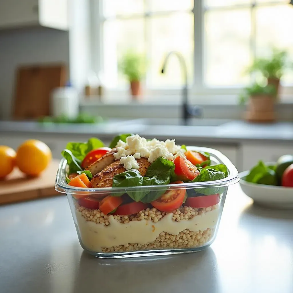 Storing and Meal Prepping Your Greek Chicken Quinoa Salad