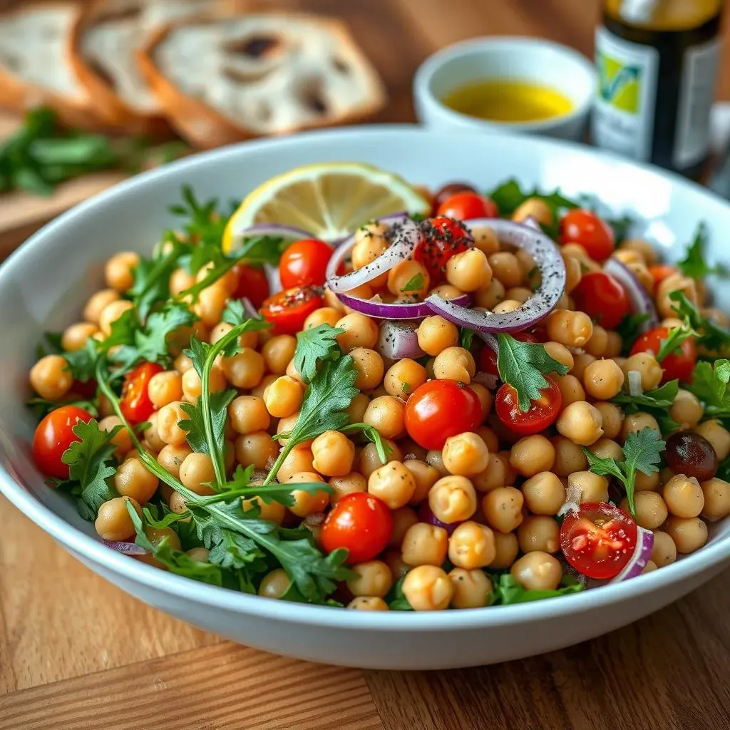 The Best Mediterranean Chickpea Salad with Arugula Recipe