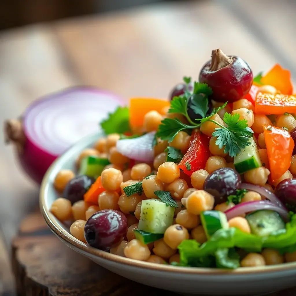 The Best Mediterranean Chickpea Salad with Olives Recipe