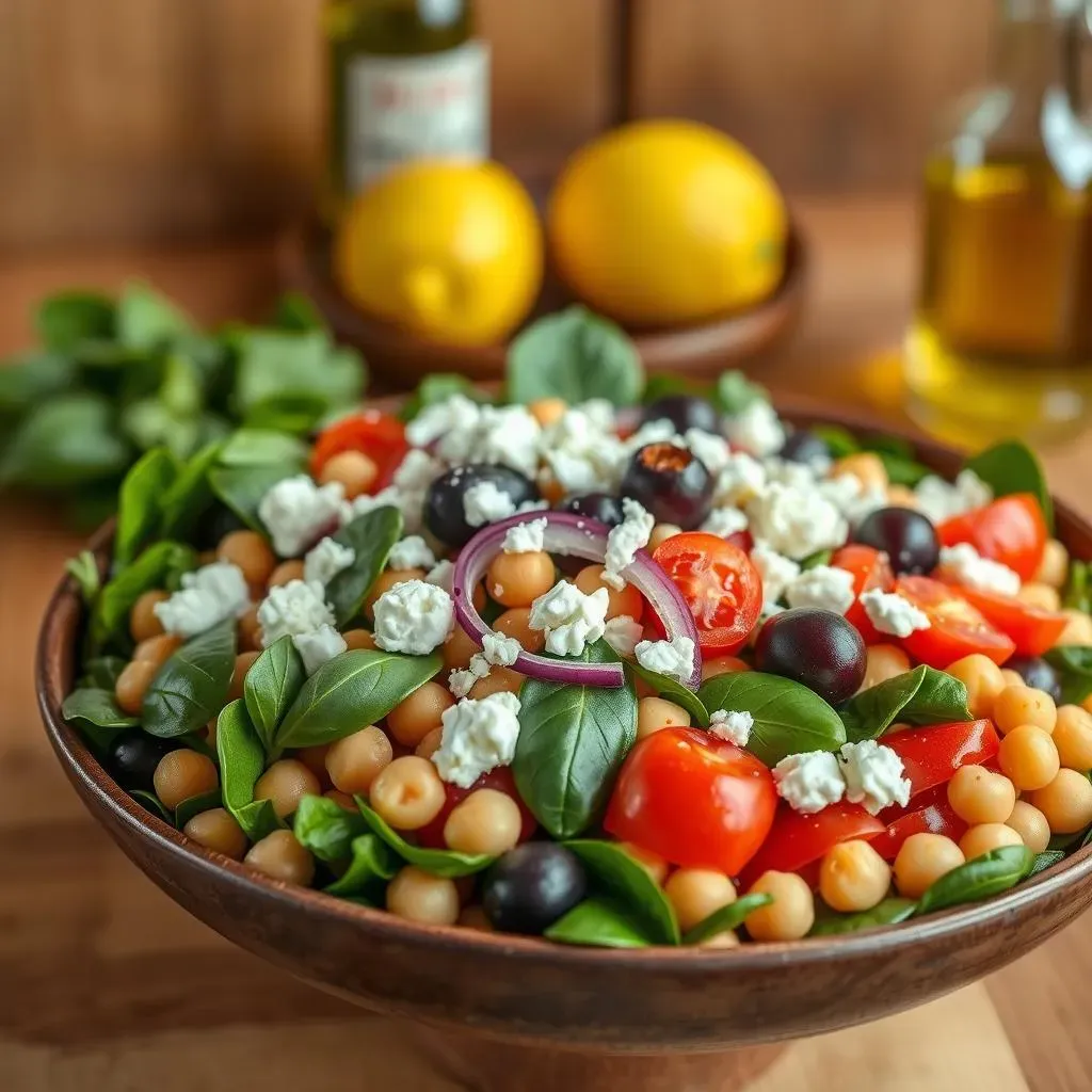 The Best Mediterranean Chickpea Salad with Spinach Recipe