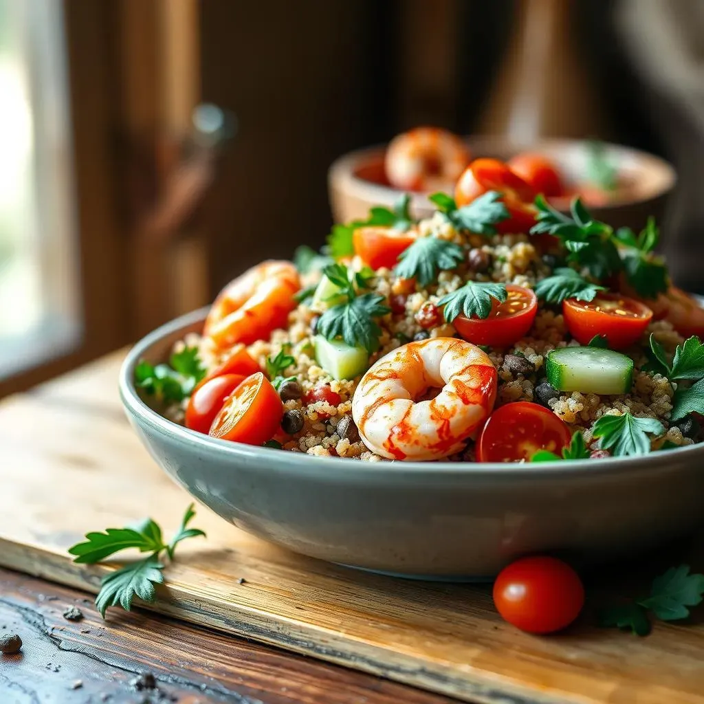 The Best Mediterranean Quinoa Salad with Shrimp Recipe