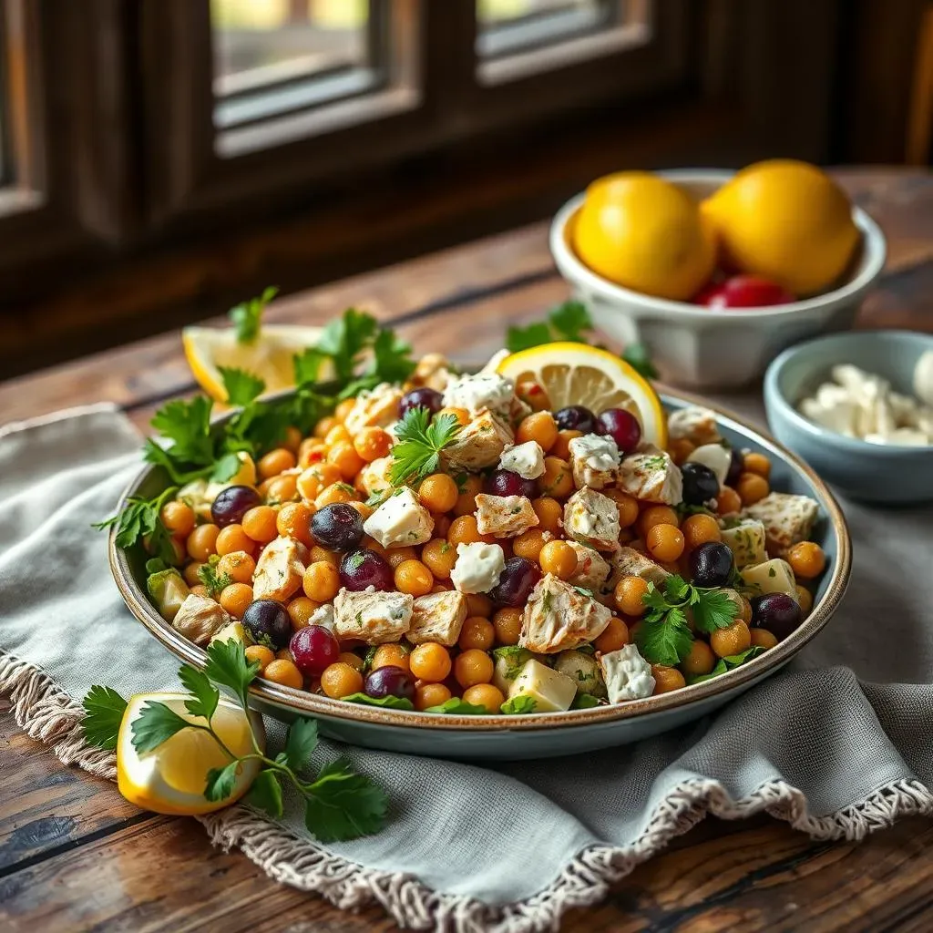 The Best Recipe for Mediterranean Chicken Salad with Chickpeas