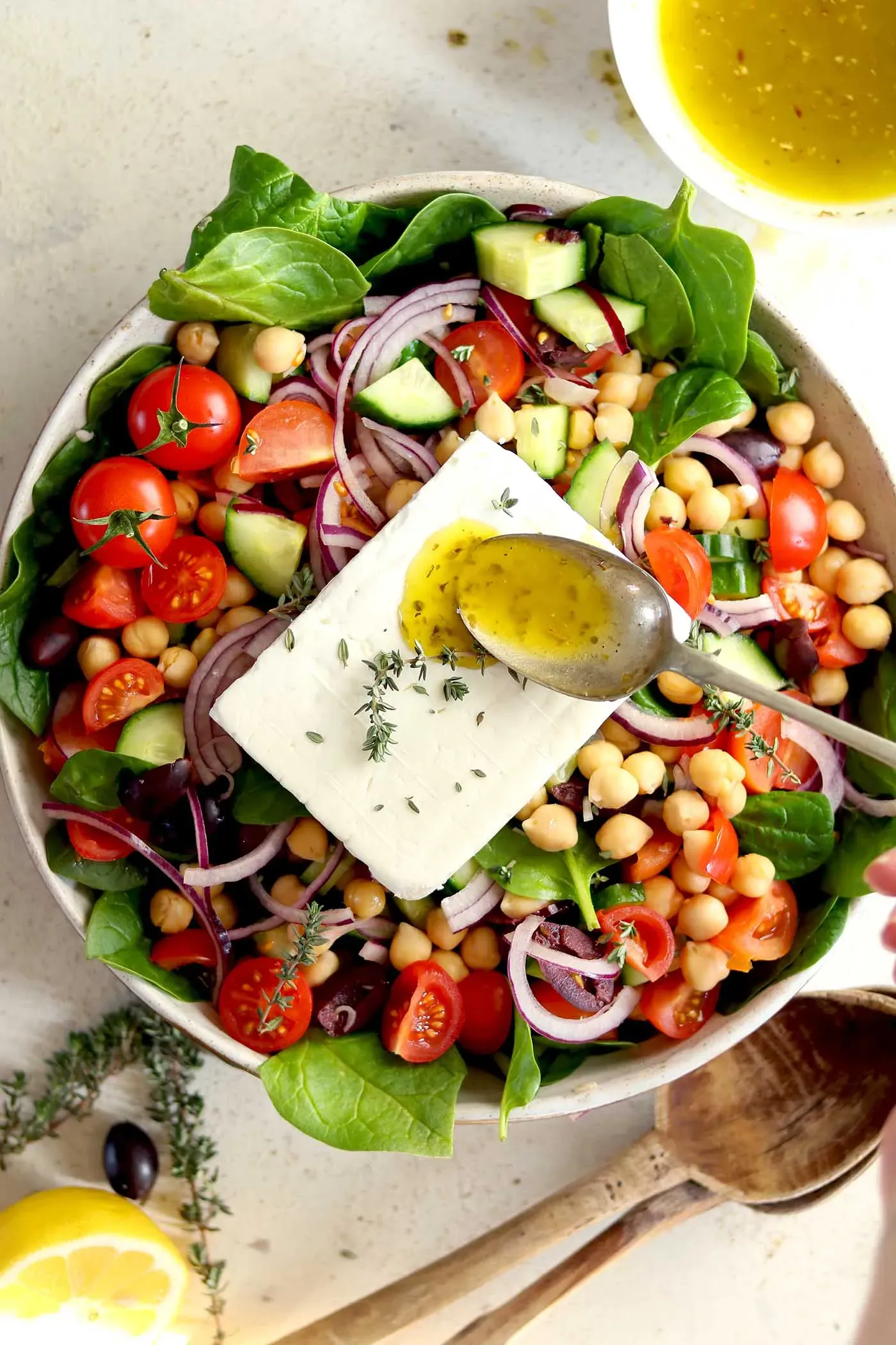 The Case for a Quick Mediterranean Spinach and Chickpea Salad