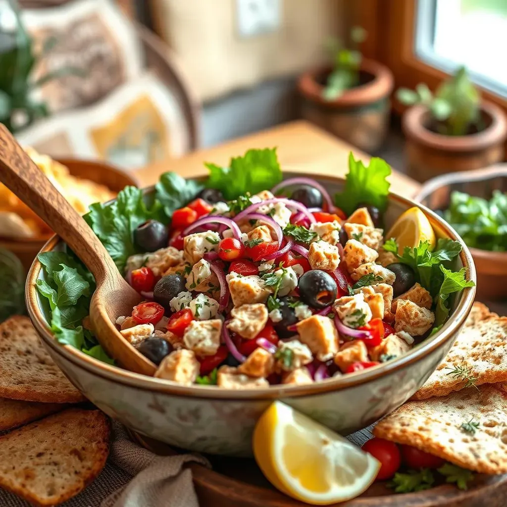 Variations and Serving Suggestions for Your Mediterranean Chicken Salad with Red Onion