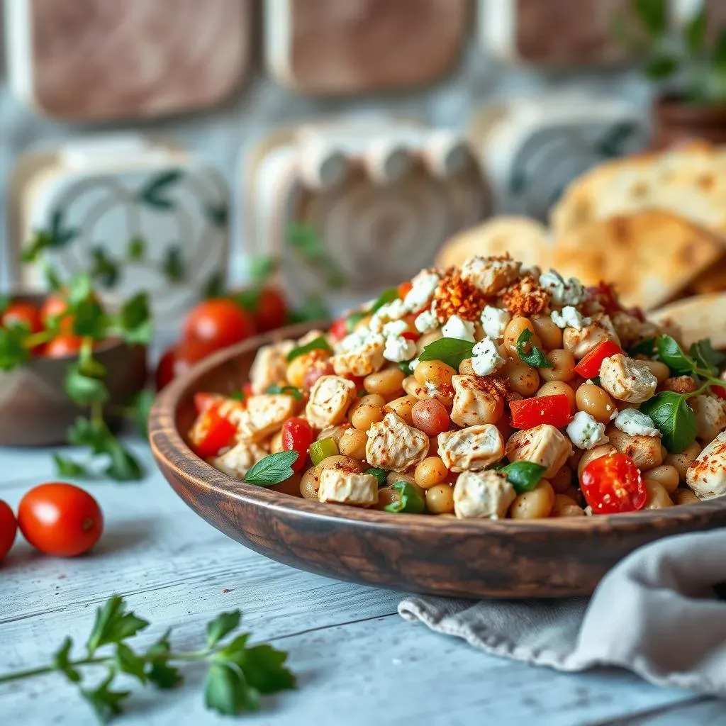 Variations on Mediterranean Chicken Salad with Beans