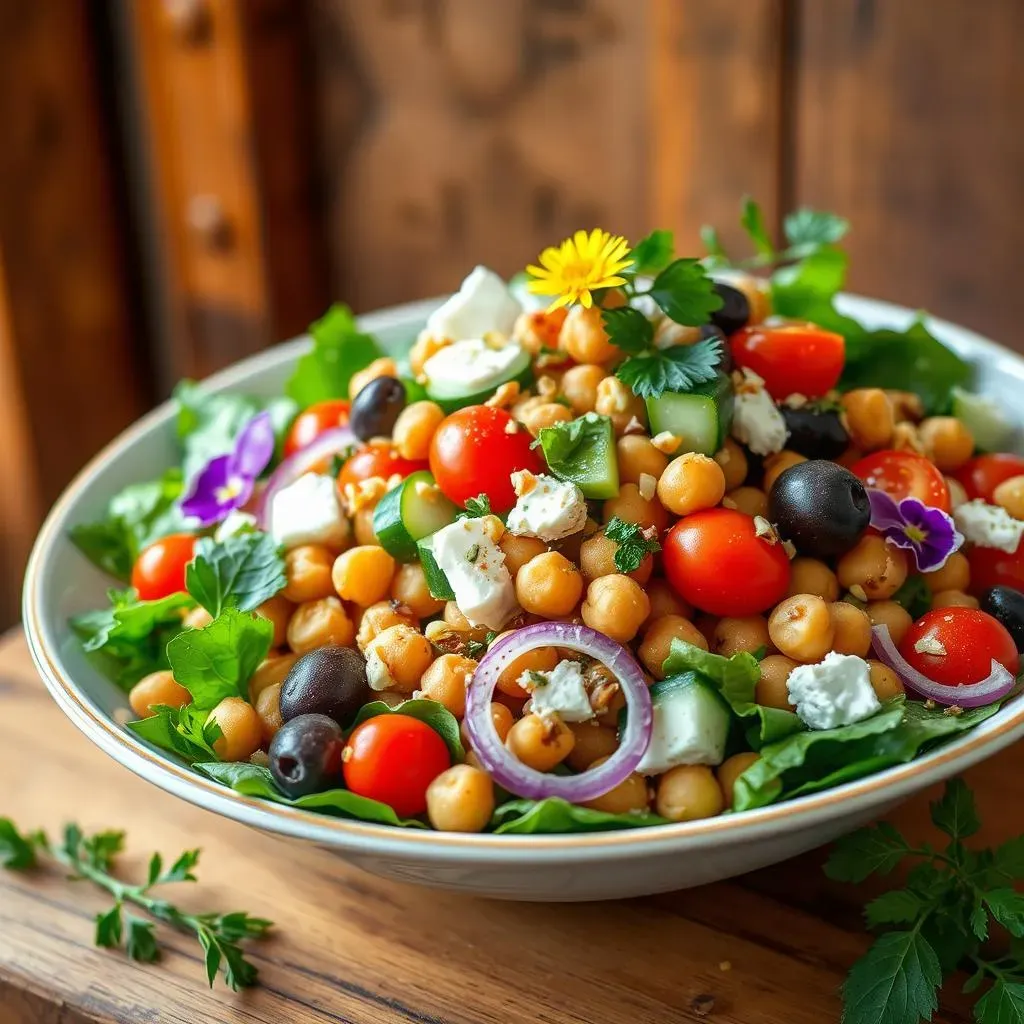 Variations on Mediterranean Chickpea Salad with Nuts