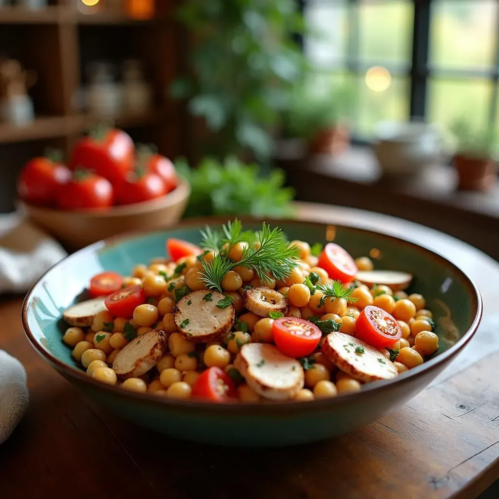 Variations on the Classic Mediterranean Chickpea Salad with Dill