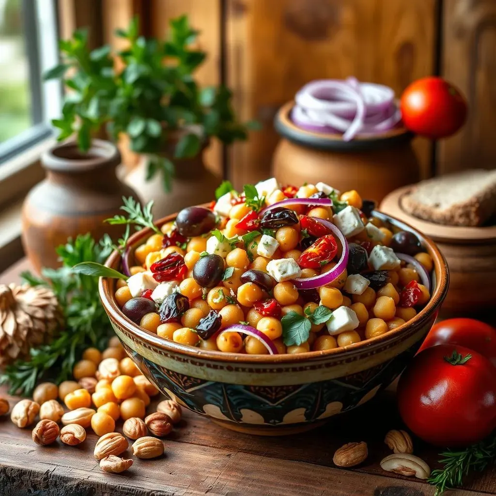 Variations on the Classic Mediterranean Chickpea Salad with Red Onion