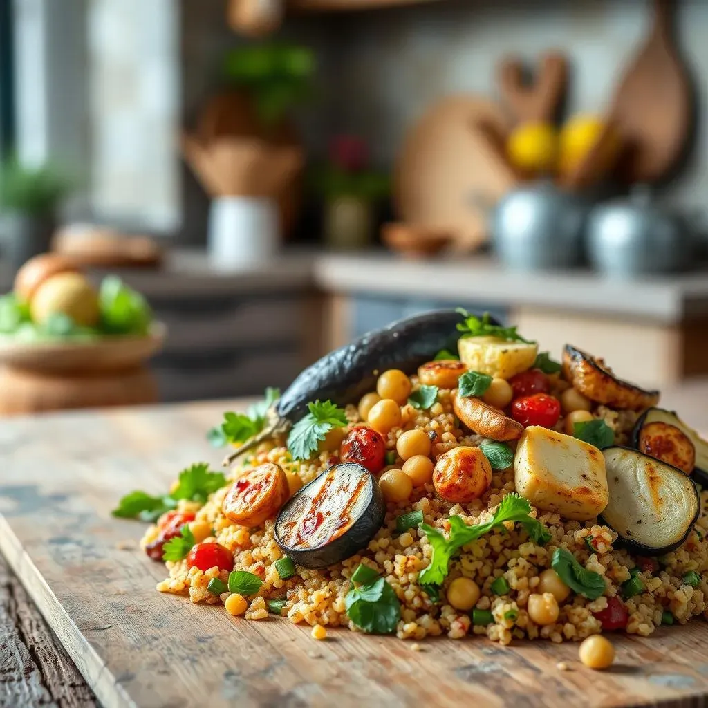 Variations on the Classic Mediterranean Quinoa Salad with Eggplant