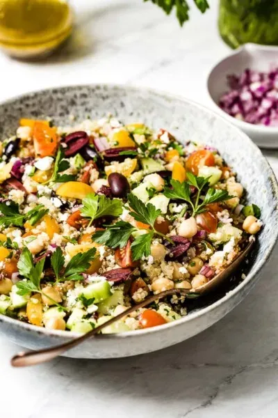 Whipping Up Your Mediterranean Quinoa and Chickpea Salad