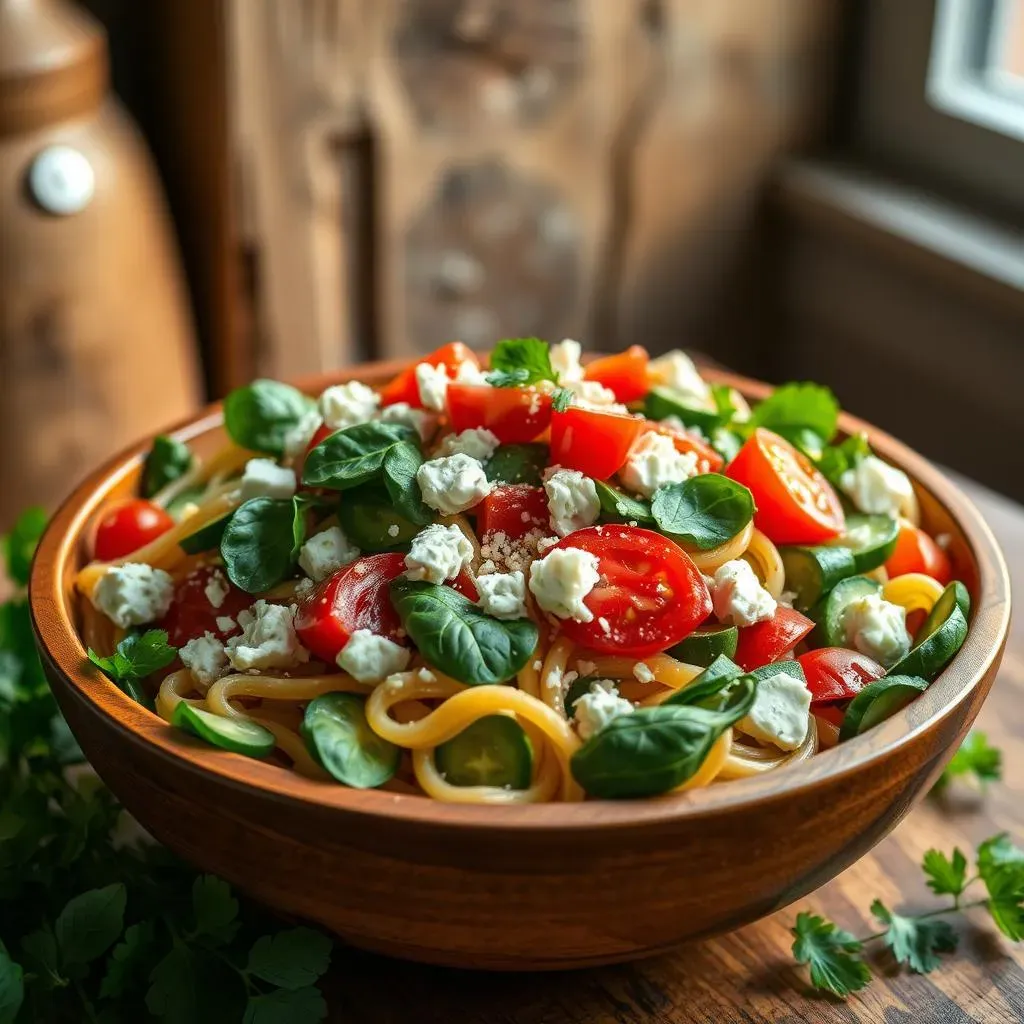 Why I'm Obsessed with Mediterranean Pasta Salad with Spinach