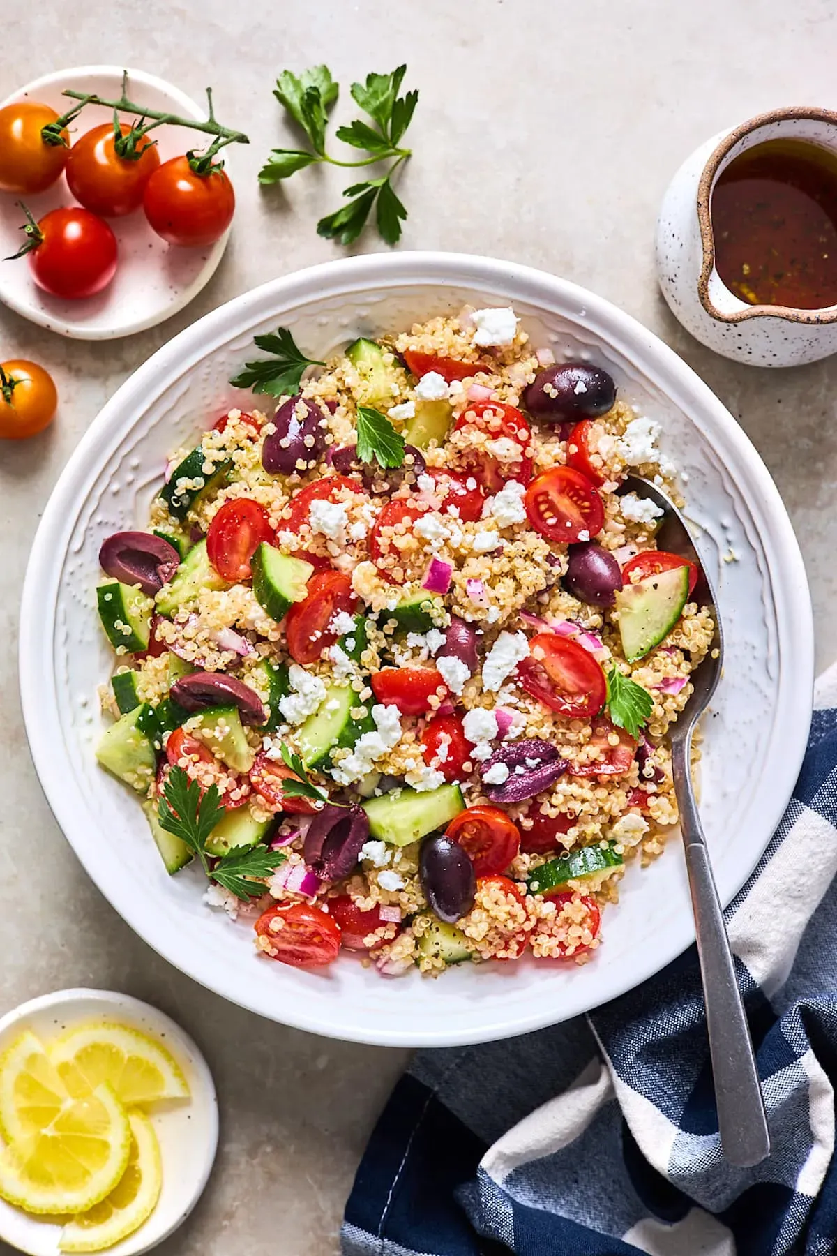Why Make Quinoa Greek Salad with Tomatoes, Cucumber & Feta?