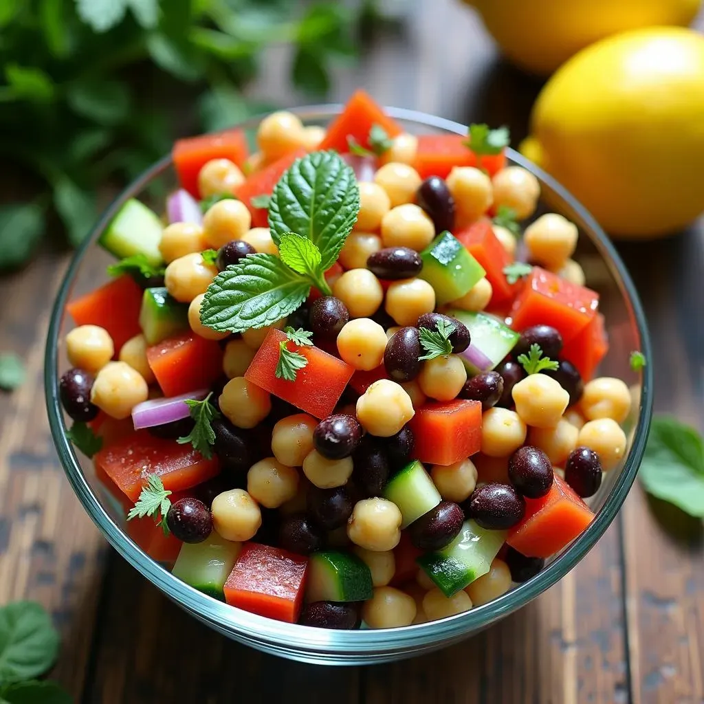 Why This Mediterranean Chickpea and Black Bean Salad Recipe Rocks