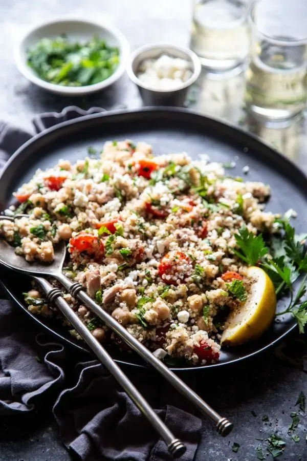 Why This Mediterranean Quinoa Tuna Salad Needs to Be on Your Plate